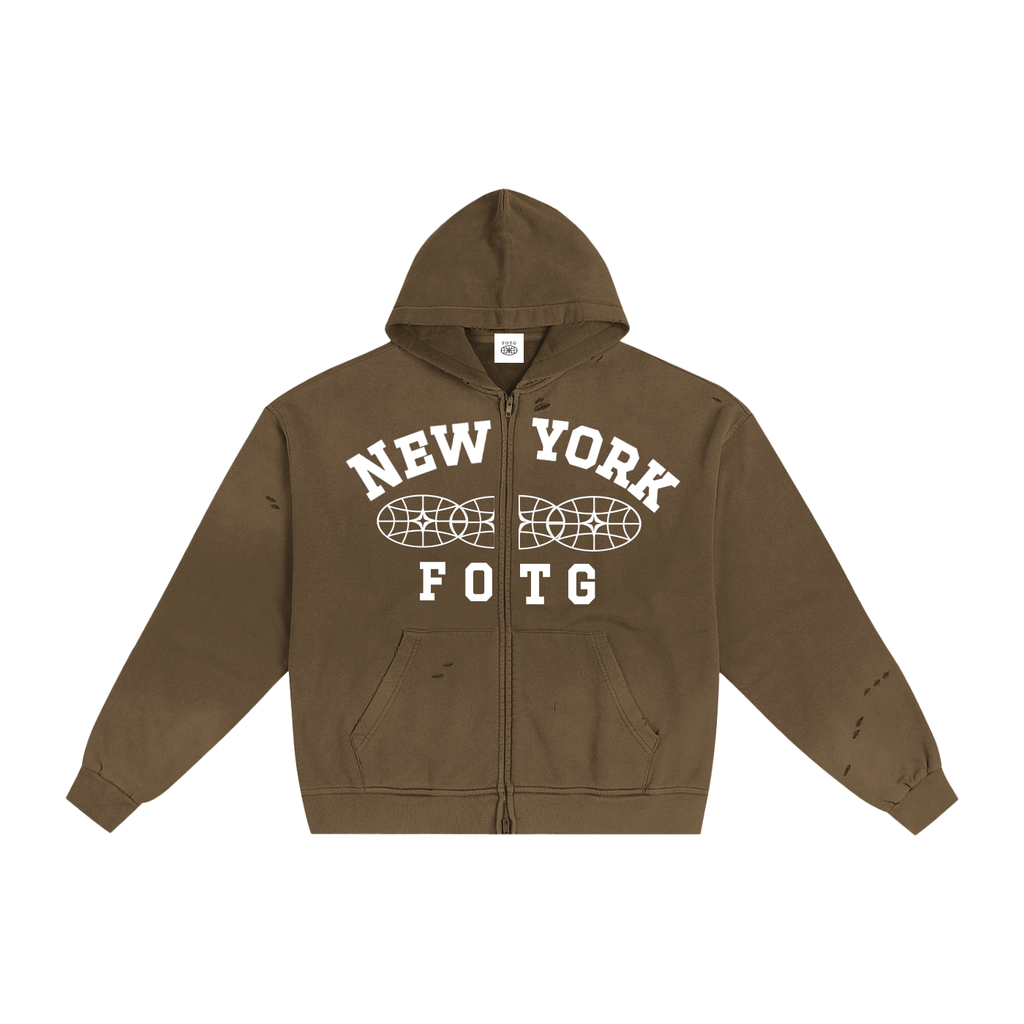 New York Zip Up Hoodie