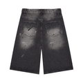 Washed Paint Denim Shorts