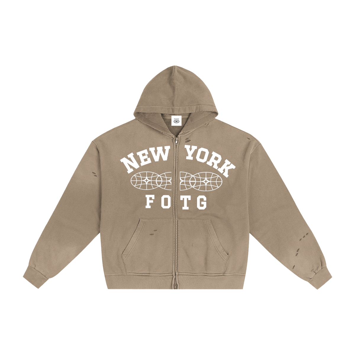 New York Zip Up Hoodie