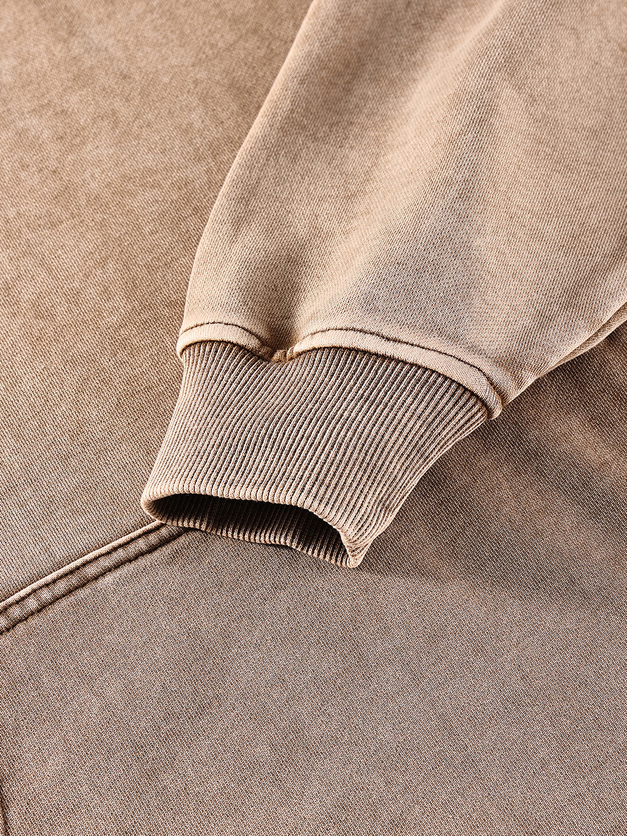 Snow Washed Loose Cotton Hoodie