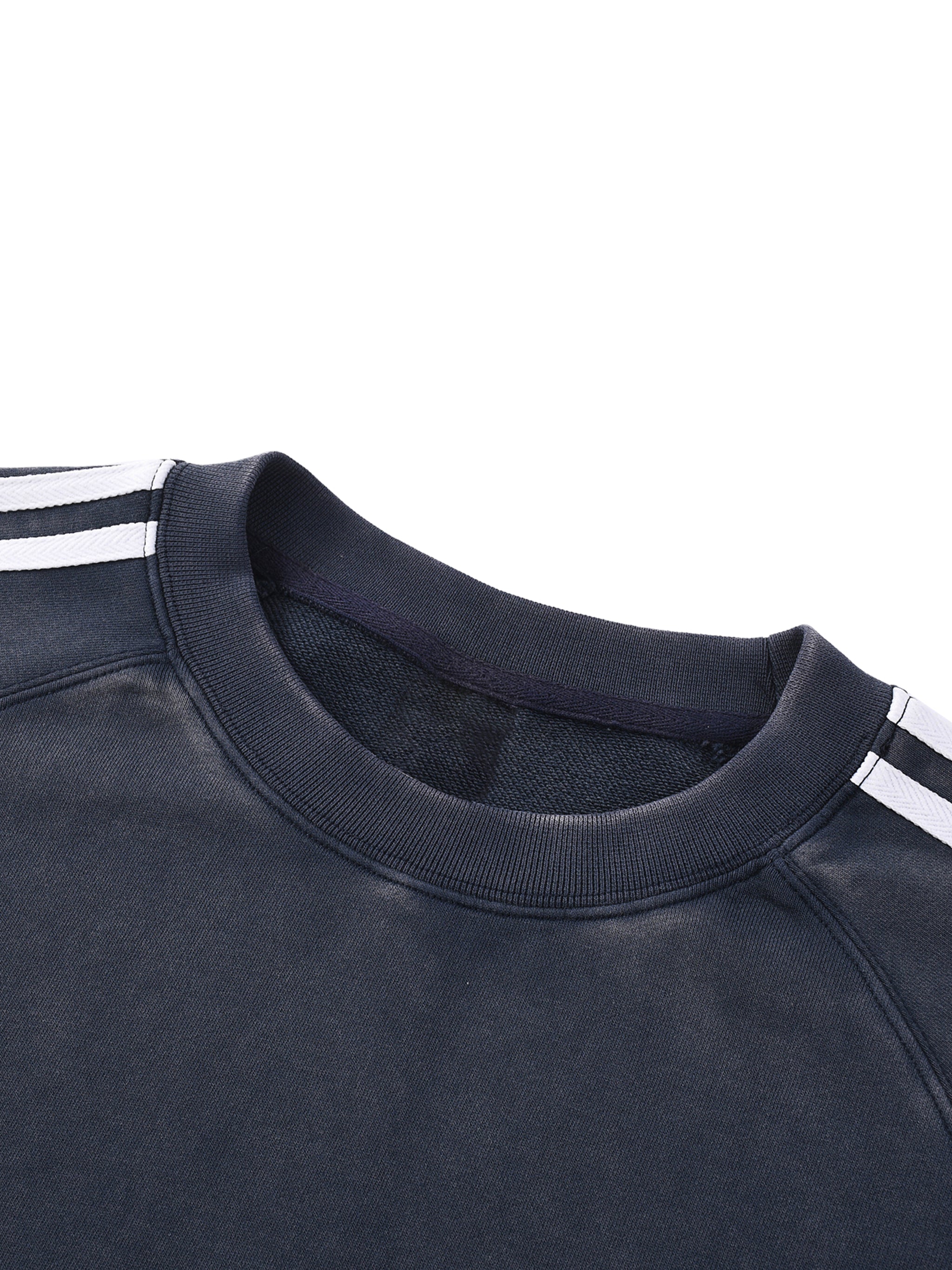 Snow Washed Contrast Tape Sweatshirt